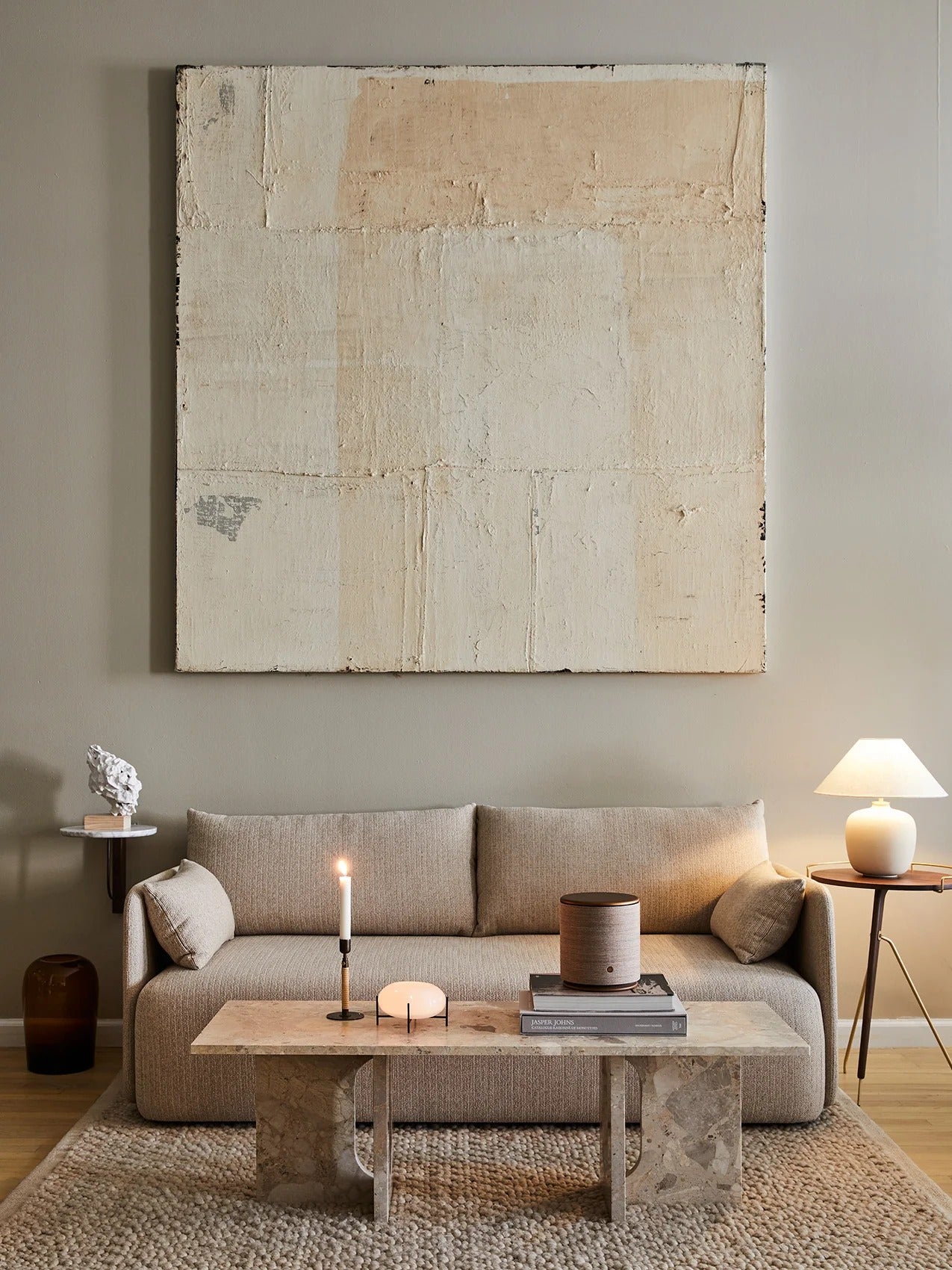 Audo Androgyne Lounge Table, Stone/Marble