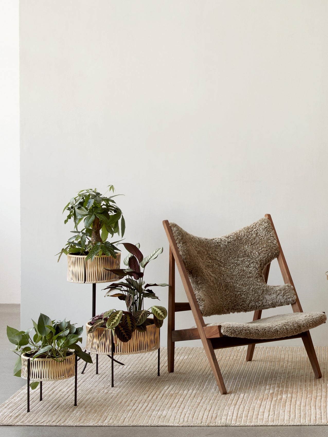 Audo Knitting Chair, Sheepskin