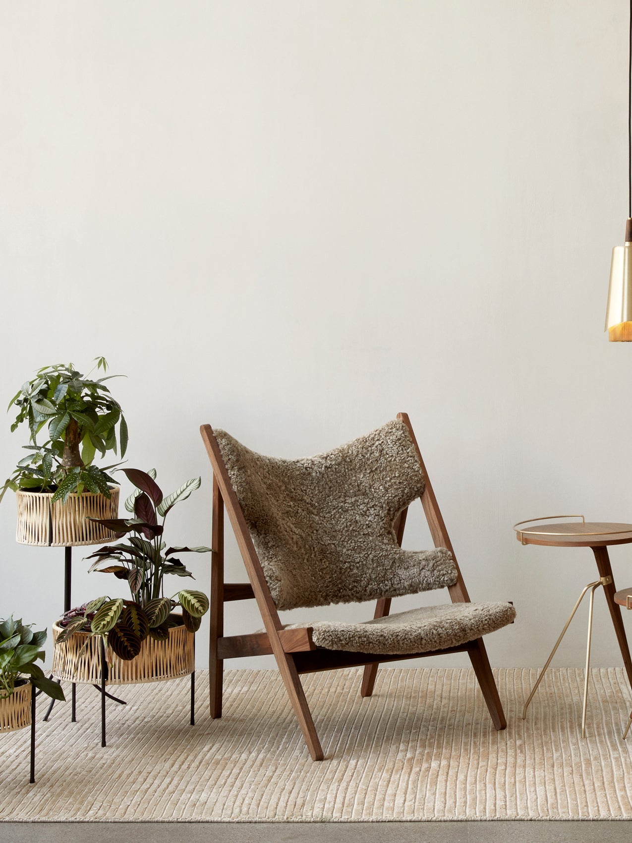 Audo Knitting Chair, Sheepskin