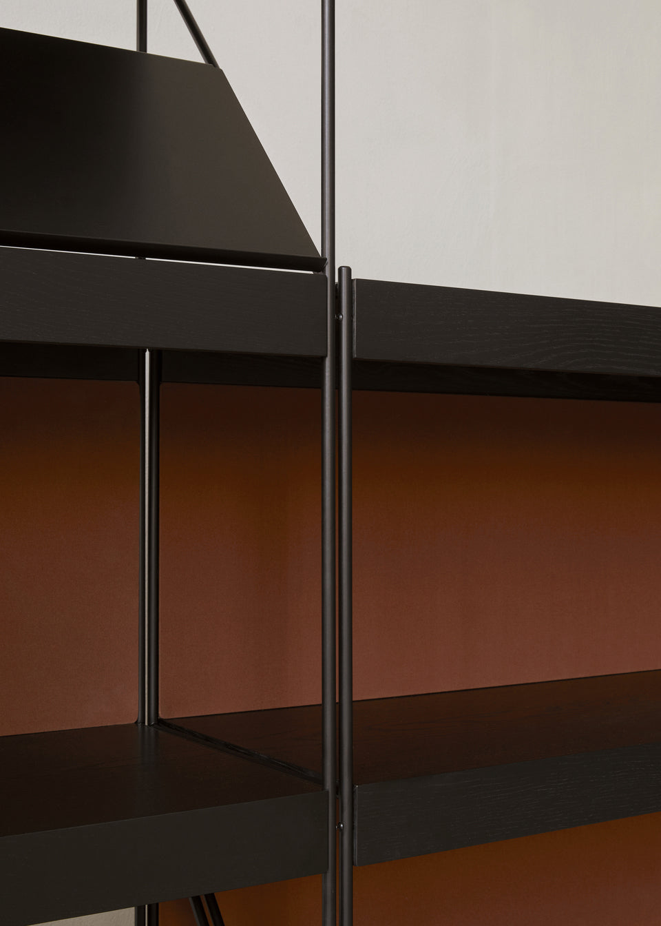 Audo Zet Storage System, 60in, Back Panel and Magazine Shelf