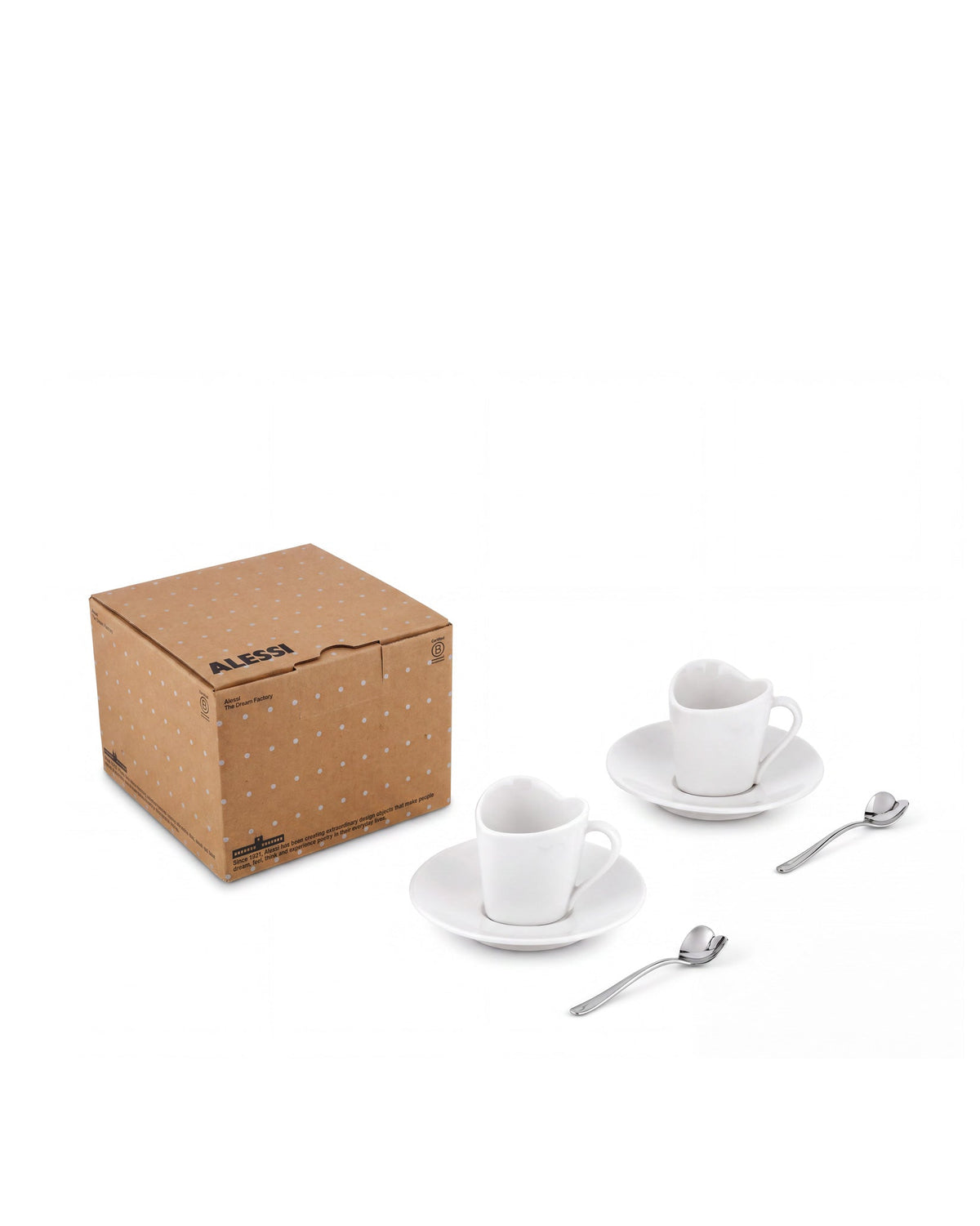 Alessi To Mocha Cups with Saucers and Coffee Spoons Set of 2