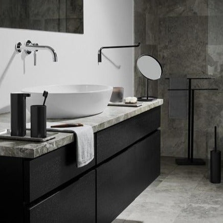Blomus Modo Toilet Brush with Ti-Coated Stainless Steel Decorative Holder - Industrial Modern Décor