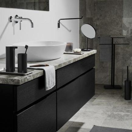 Blomus Modo Ti-Coated Stainless Steel Wall Mounted Toilet Paper Holder - Industrial Modern Décor