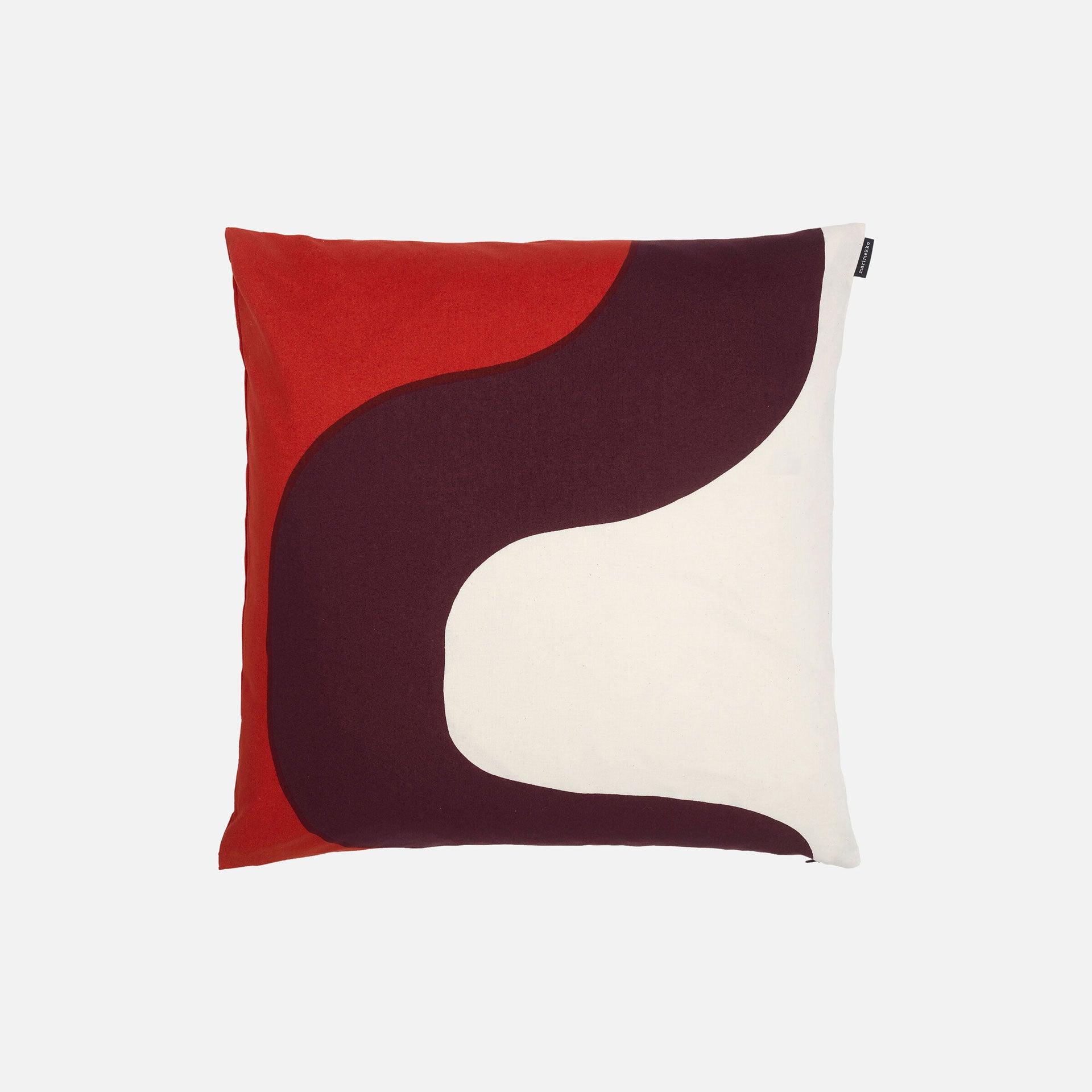 Marimekko Seireeni Pillow - Cotton, Burgundy, Red