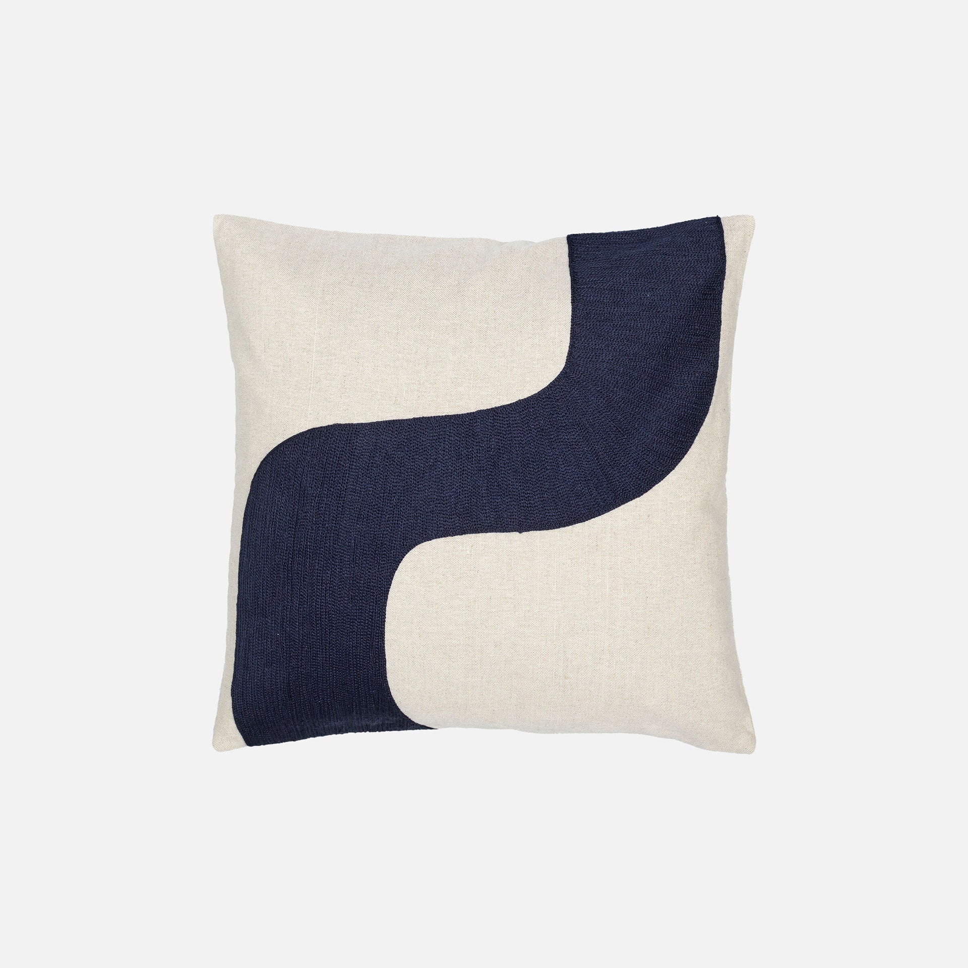 Marimekko Seireeni Pillow - Linen, Dark Blue
