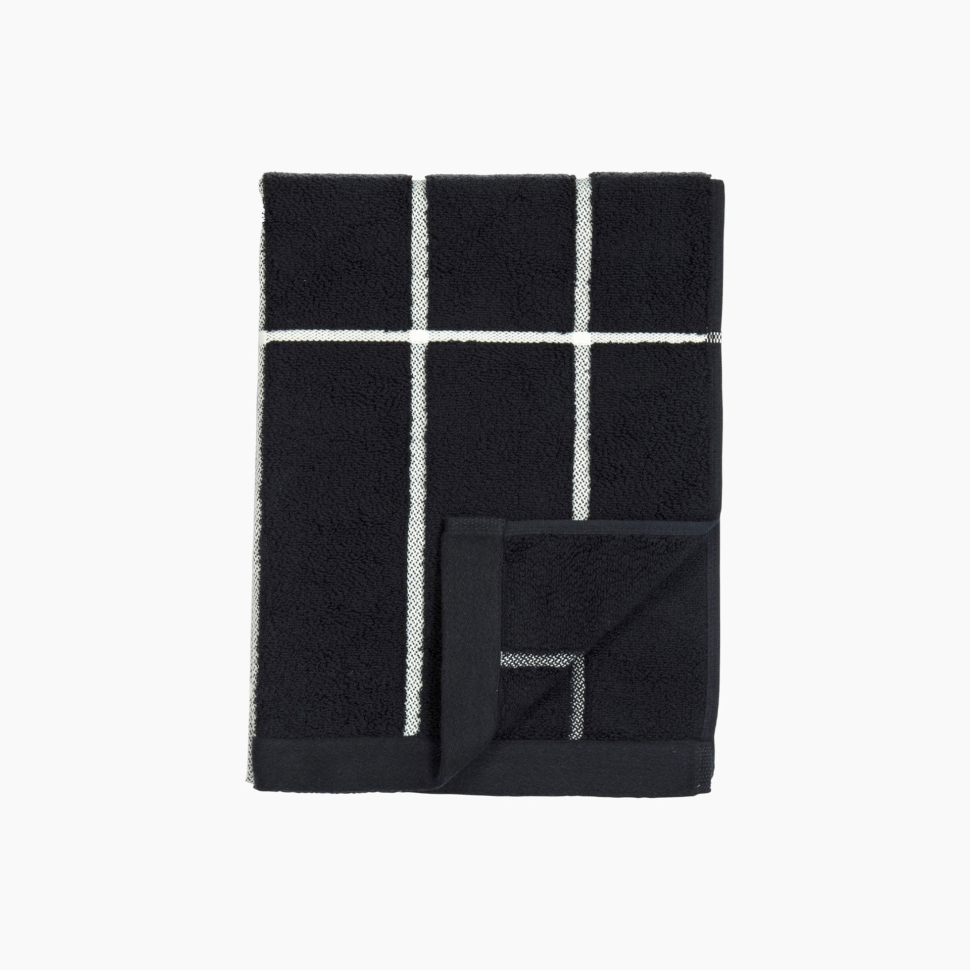 Marimekko Tiiliskivi Hand Towel - Black, White