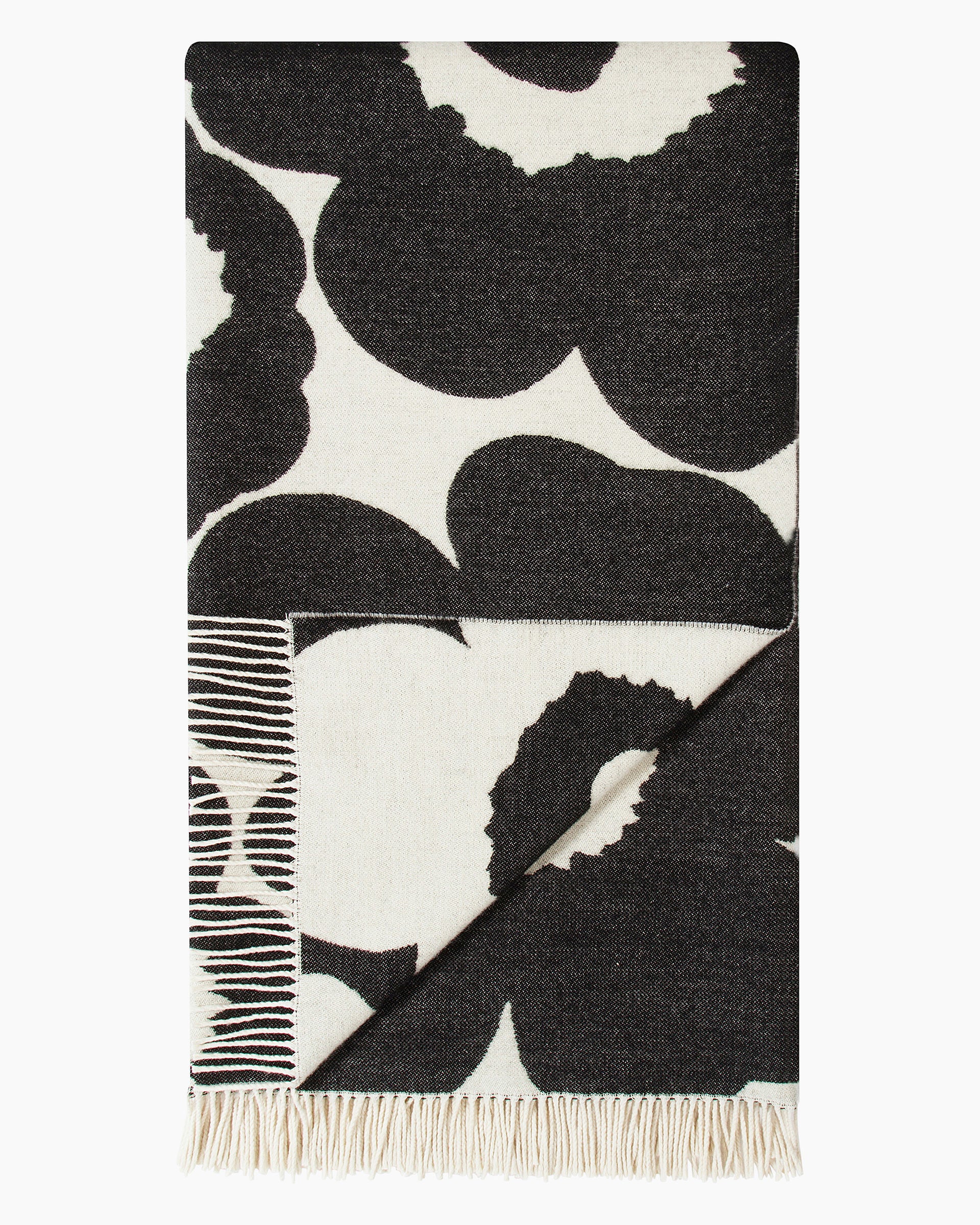 Marimekko Unikko Blanket - White, Black