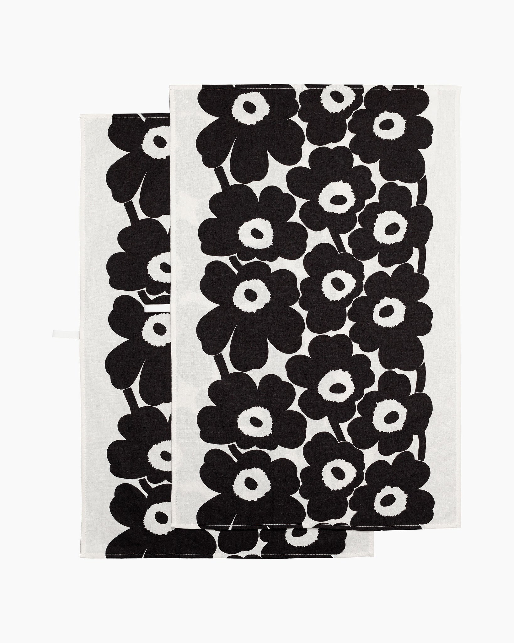 Marimekko Unikko Kitchen Towel Set of 2 - White, Black