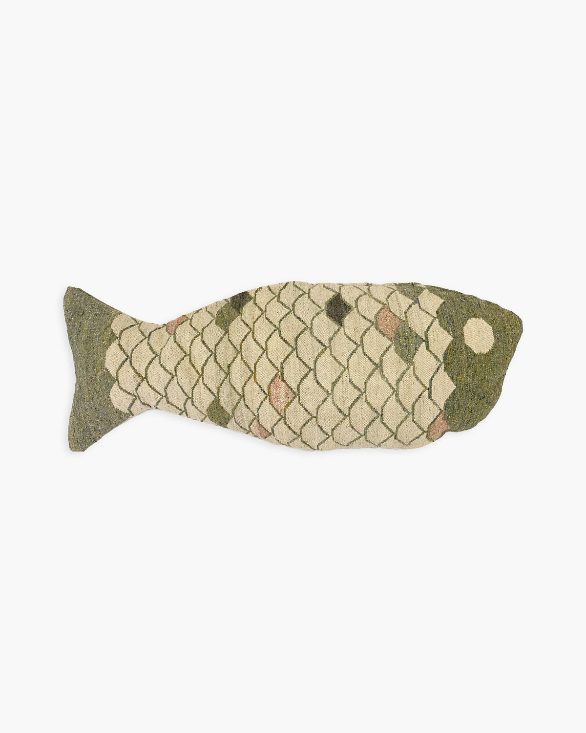 Mark Krebs Fish Pillow - Green Fish