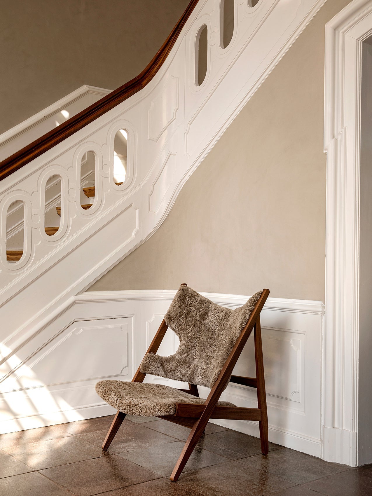 Audo Knitting Chair, Sheepskin