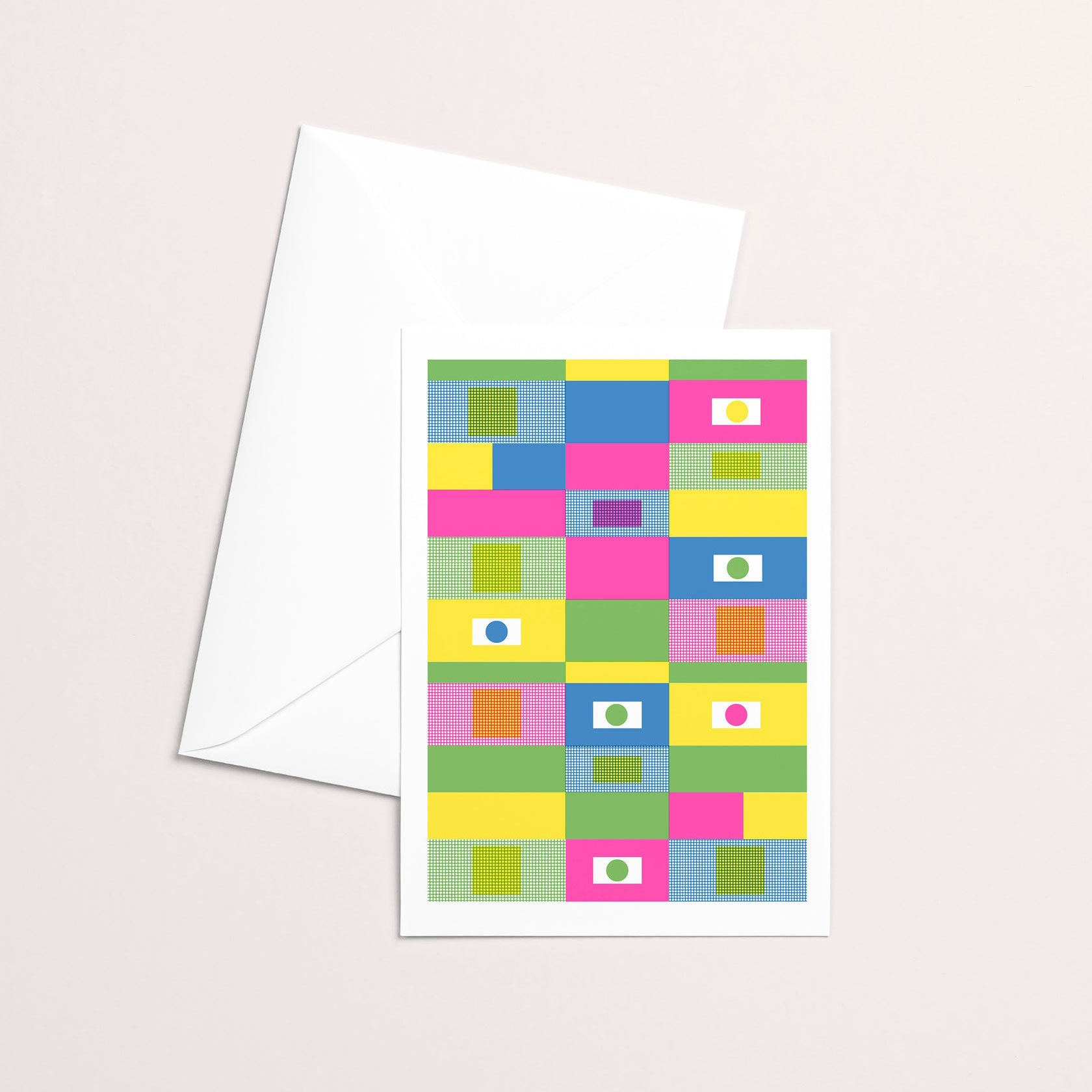 Mezzaluna Studio Risograph Greeting Card - Pixel