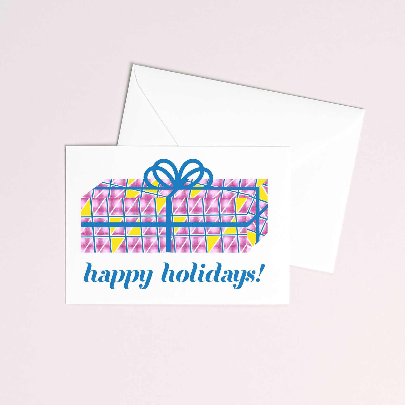 Mezzaluna Studio Risograph Holiday Greeting Card - Diamond Present