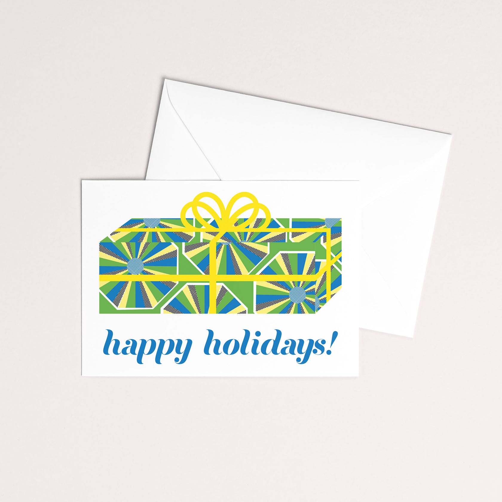 Mezzaluna Studio Risograph Holiday Greeting Card - Gemstone Present