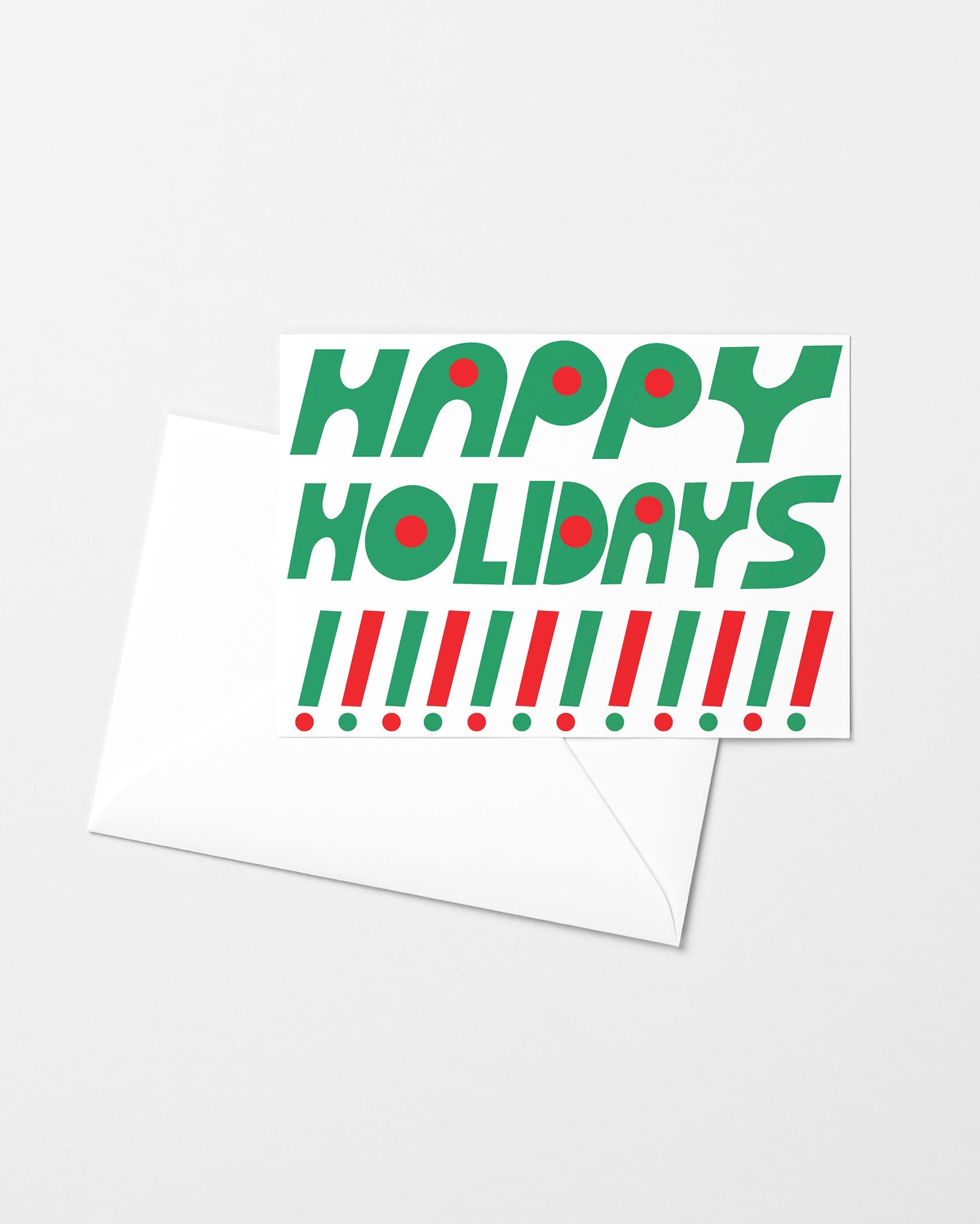 Mezzaluna Studio Risograph Holiday Greeting Card - Happy Holiday Exclamation