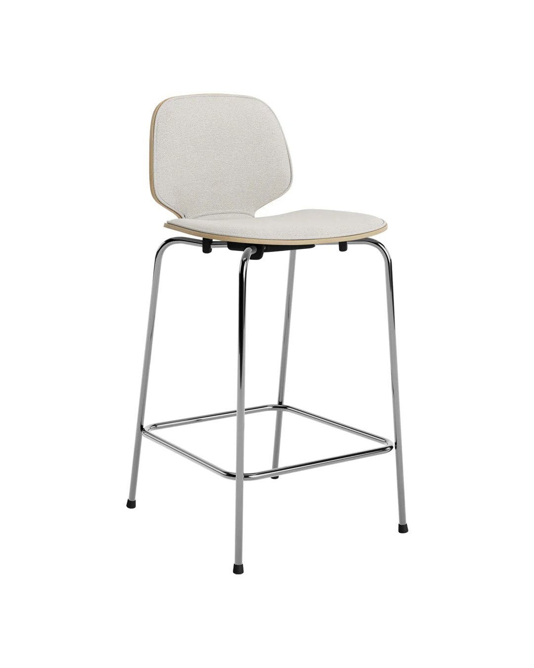 Normann Copenhagen My Chair Bar/Counter Stool - Chrome Base - Front Upholstered