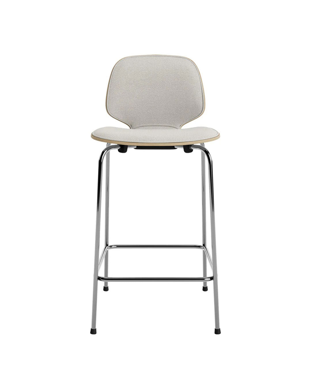 Normann Copenhagen My Chair Bar/Counter Stool - Chrome Base - Front Upholstered