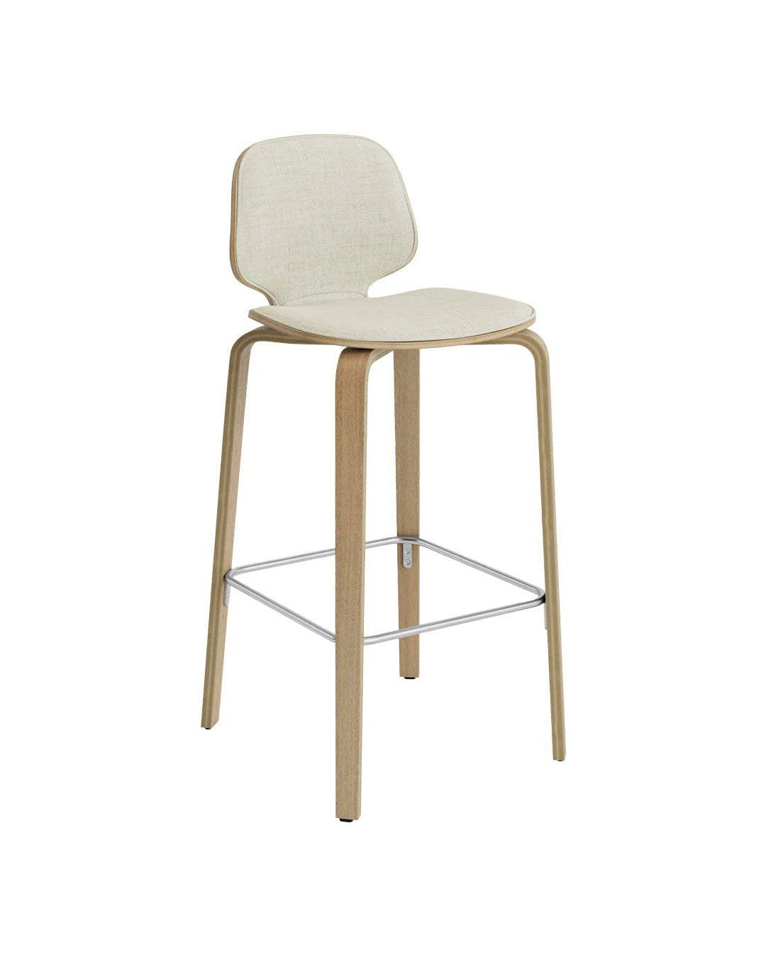 Normann Copenhagen My Chair Bar/Counter Stool - Wood Base - Front Upholstered