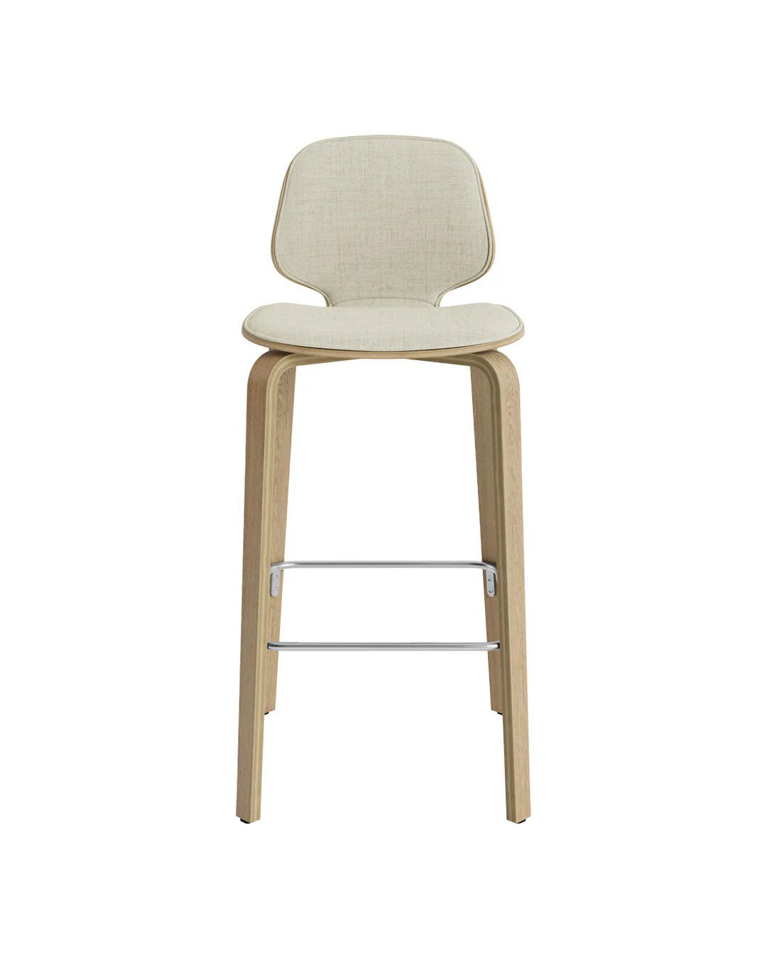 Normann Copenhagen My Chair Bar/Counter Stool - Wood Base - Front Upholstered