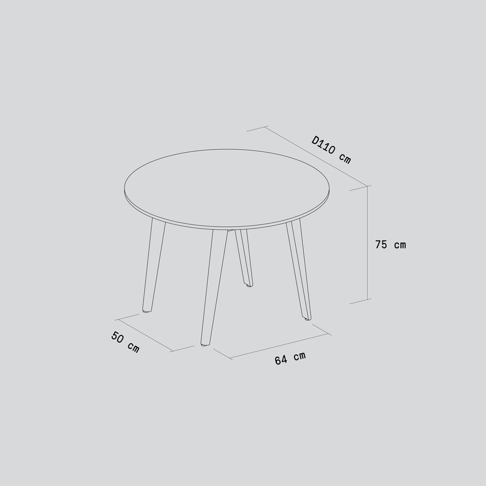 TIPTOE NEW MODERN round meeting table diameter 110cm - eco-certified wood