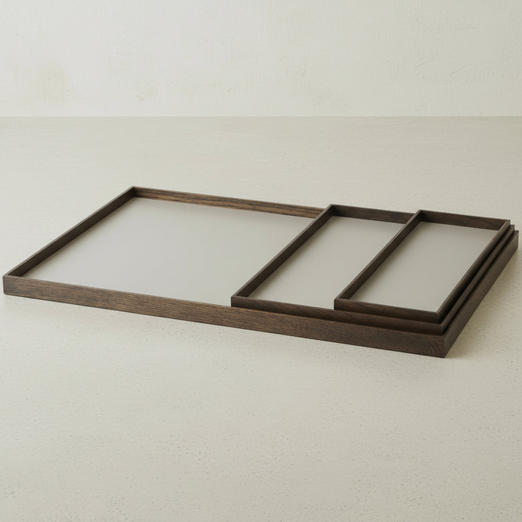 Gejst Frame tray large, smoked oak/grey