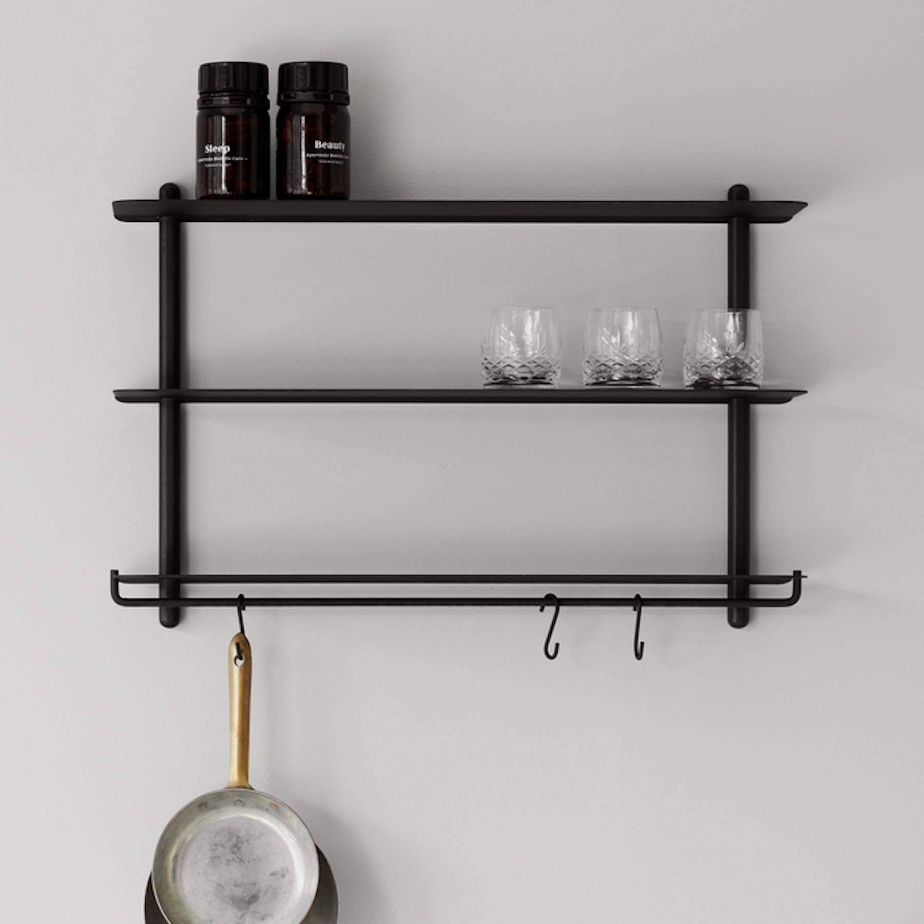 Gejst Nivo Shelf Small A - black ash/black