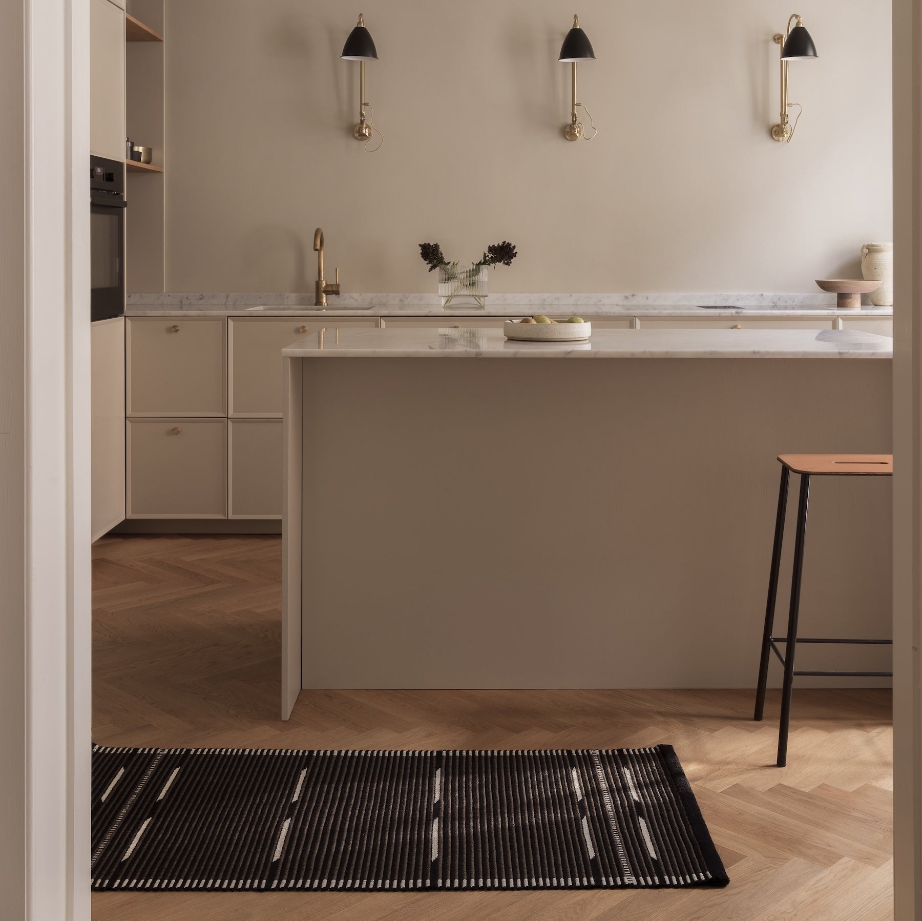 Vibeke Klint Rug VK-10, Brown/Black - Runner