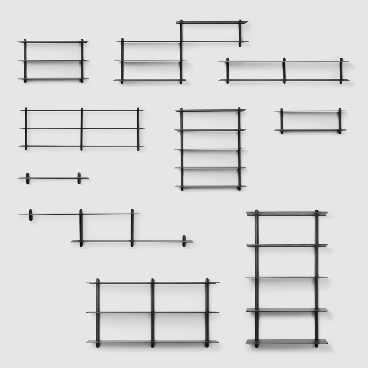 Gejst Nivo Shelf Large D - black ash/ black