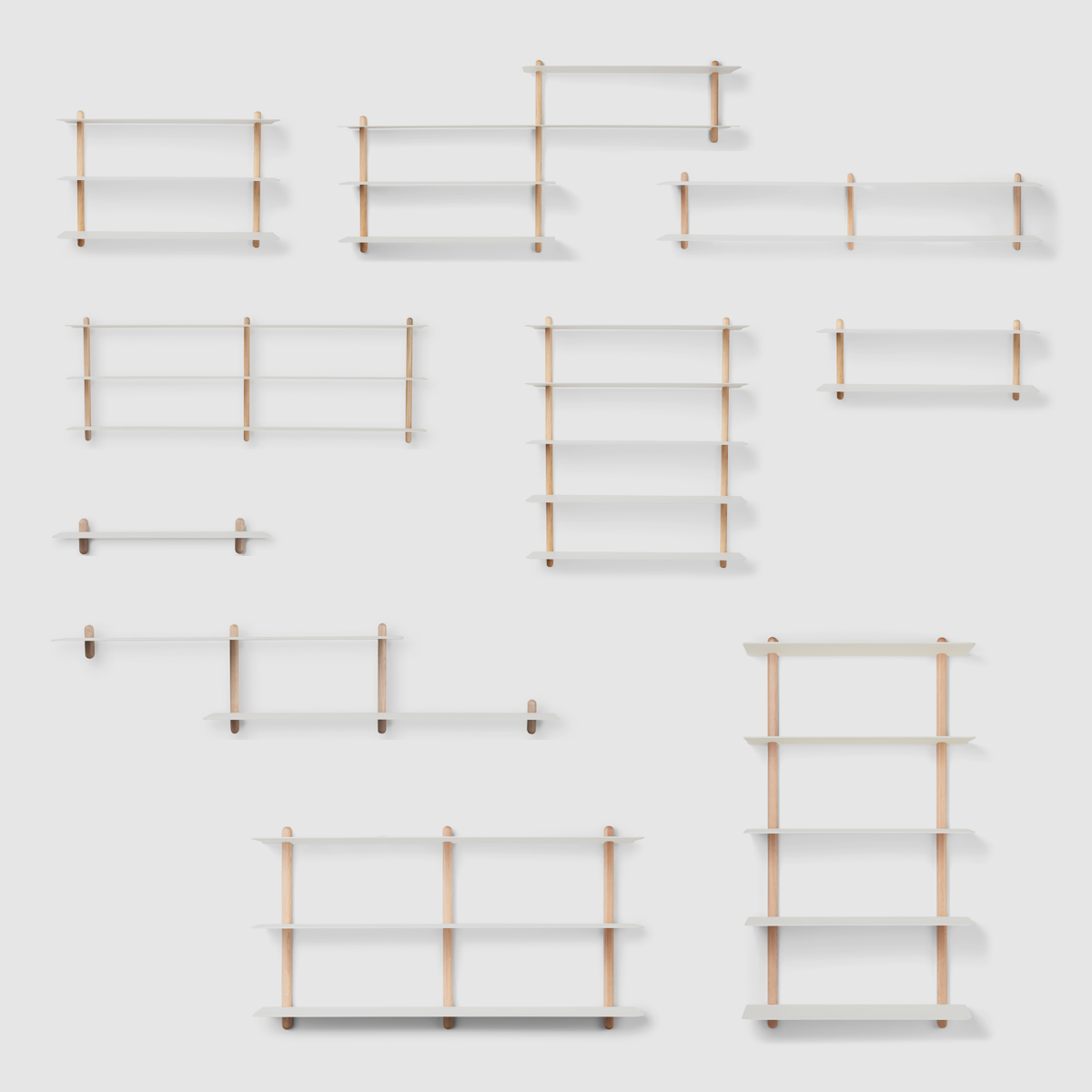 Gejst Nivo Shelf Large E - light oak/white