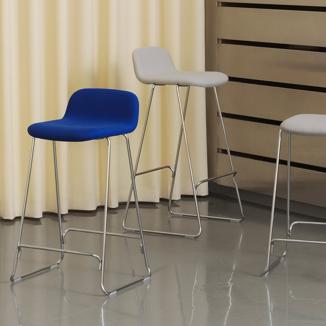 Normann Copenhagen Just Counter Stool w/ Back - Fully Upholstered