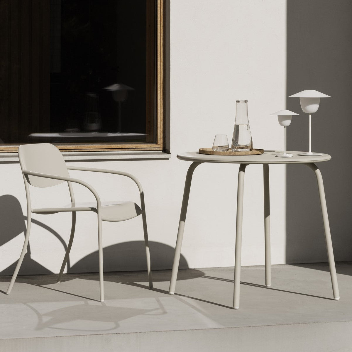 Blomus Ani Rechargable LED Mini Portable Indoor or Outdoor Table Lamp for Side Table, Bistro Table or Dining Table
