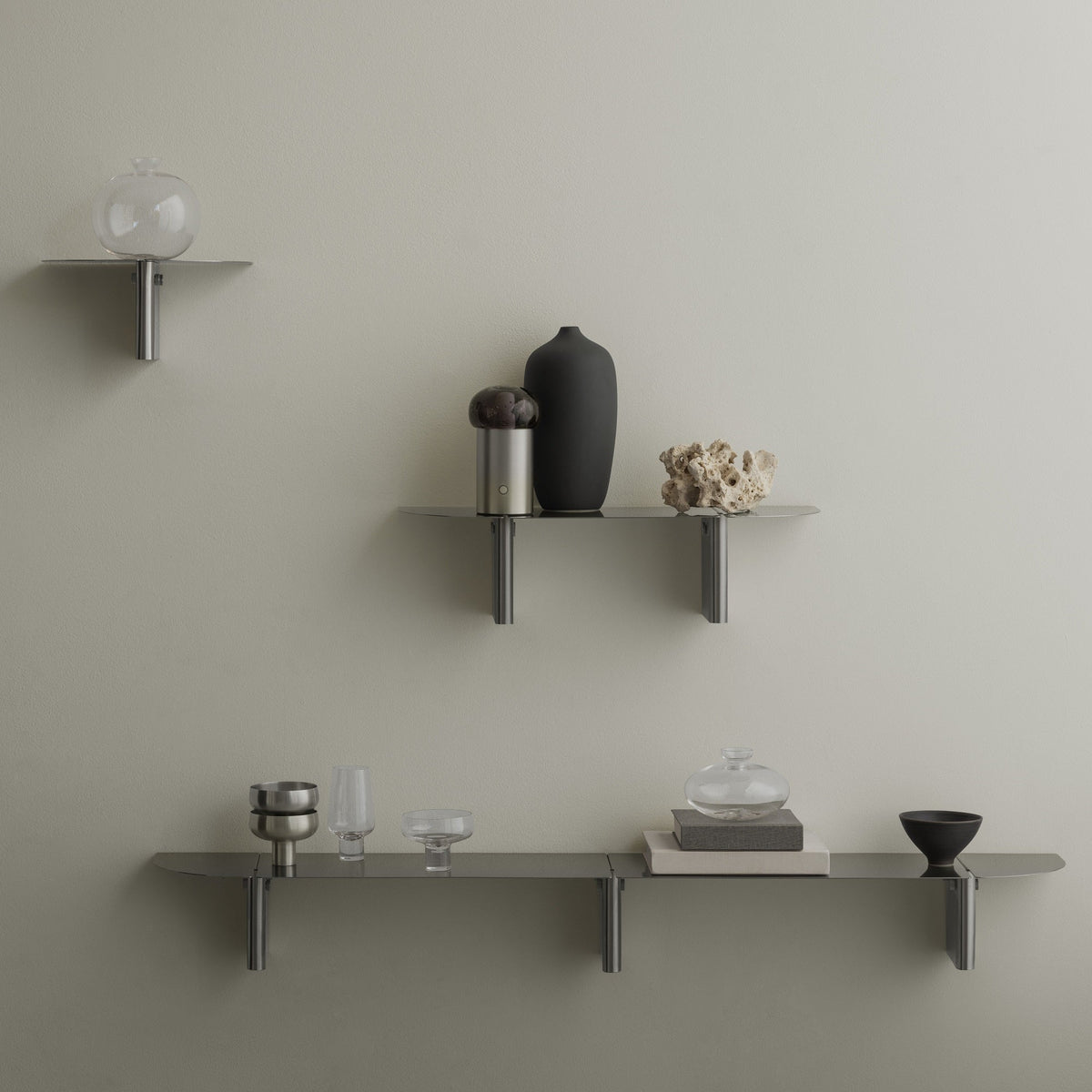 Blomus Oru Modern Wall Shelf - Stainless Steel - Japanese Inspired