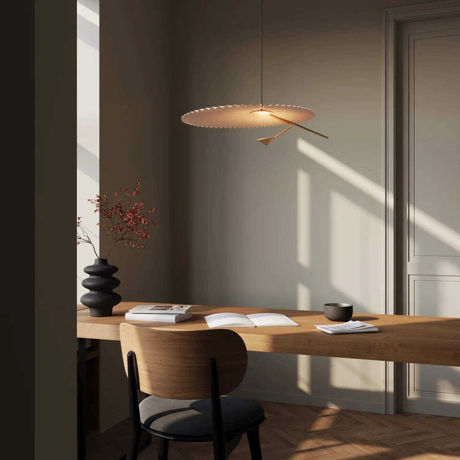 Gejst Liris Pendant Light, Brass