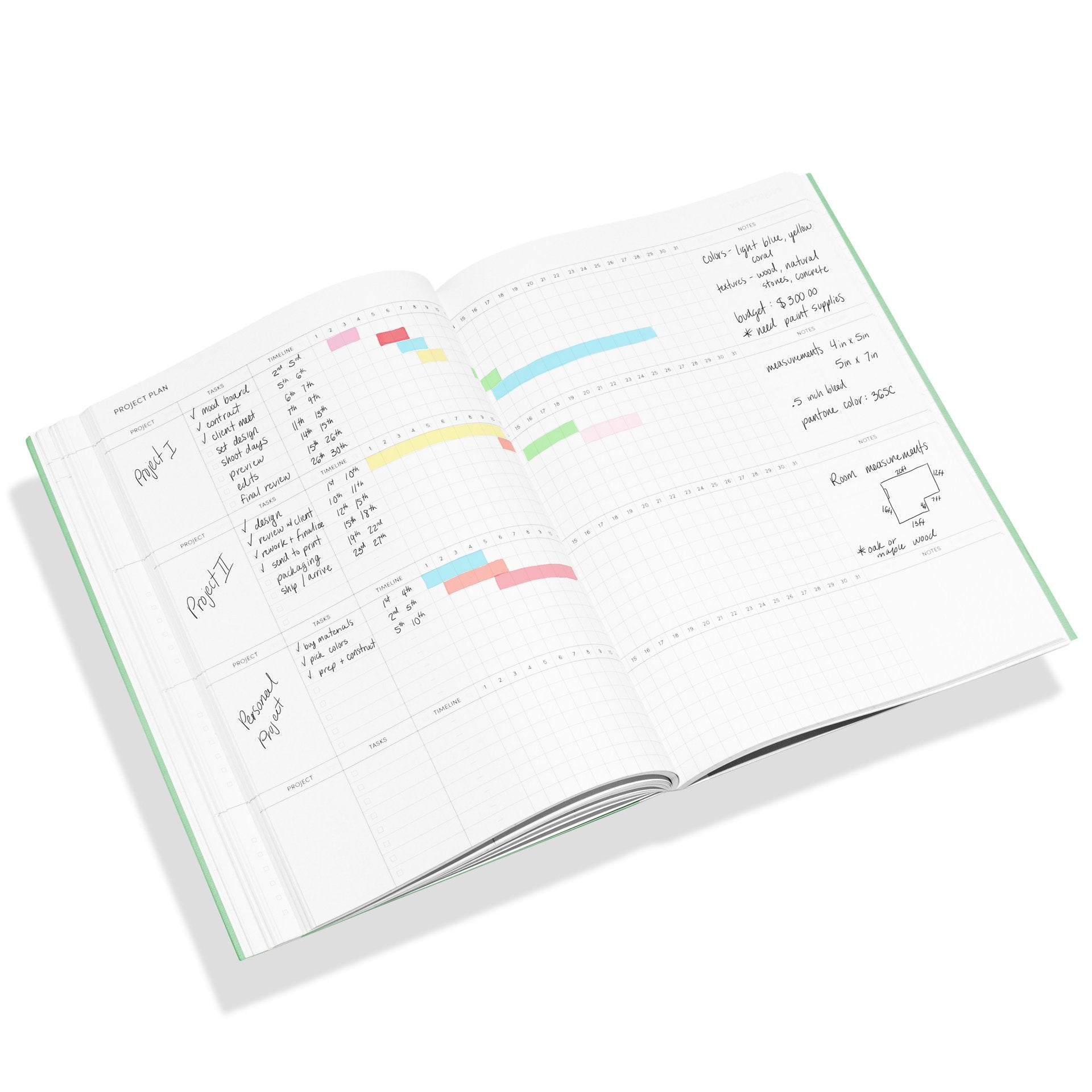 Poketo Project Planner in Wave Combo