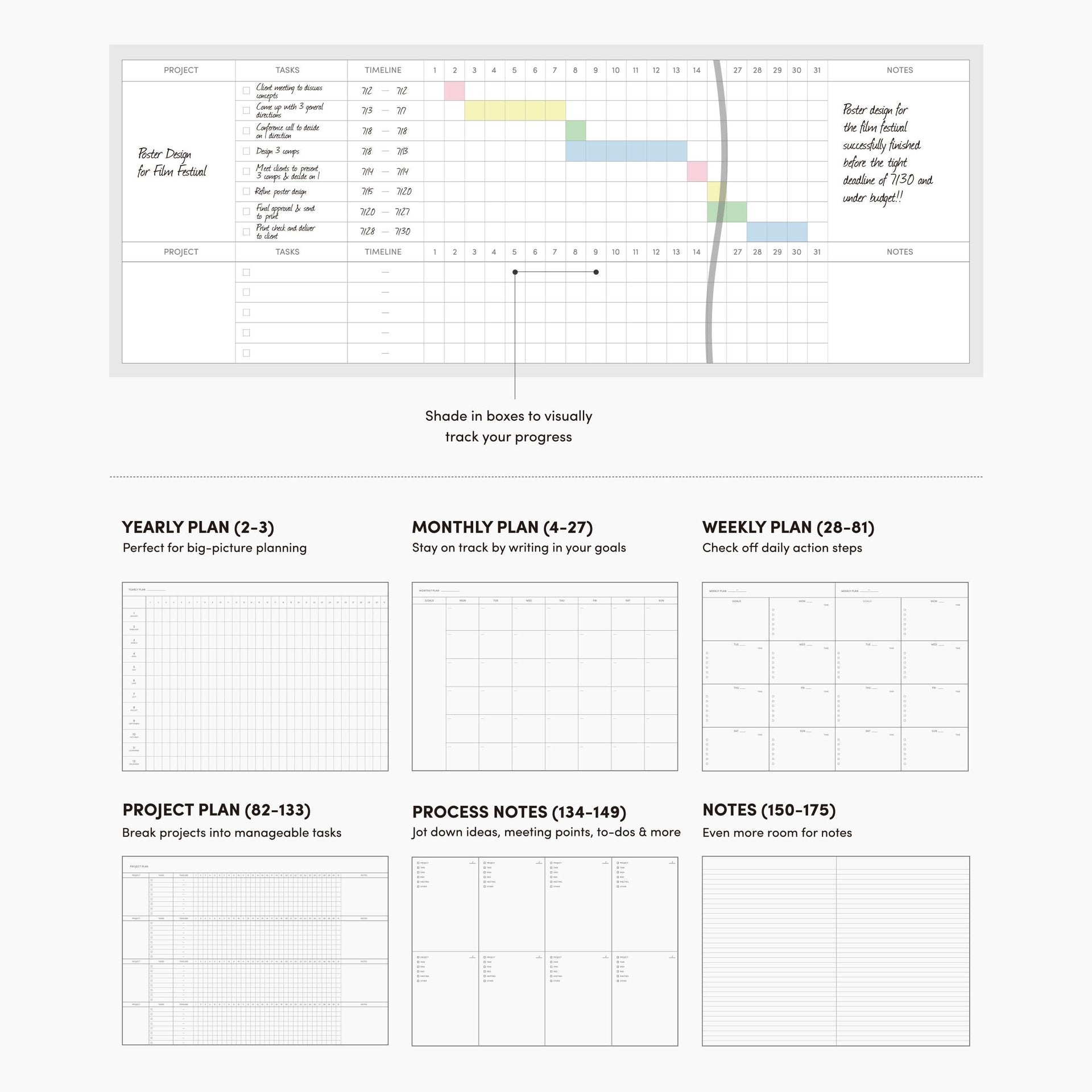 Poketo Project Planner in Wave Combo