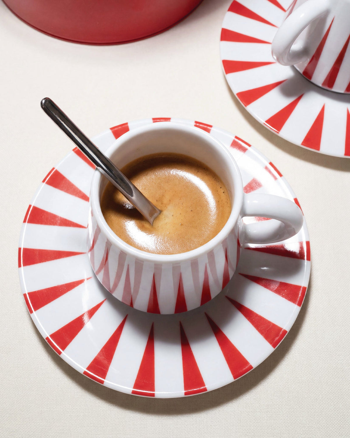 Alessi Delight Mocha Cups with Saucers Set of 2