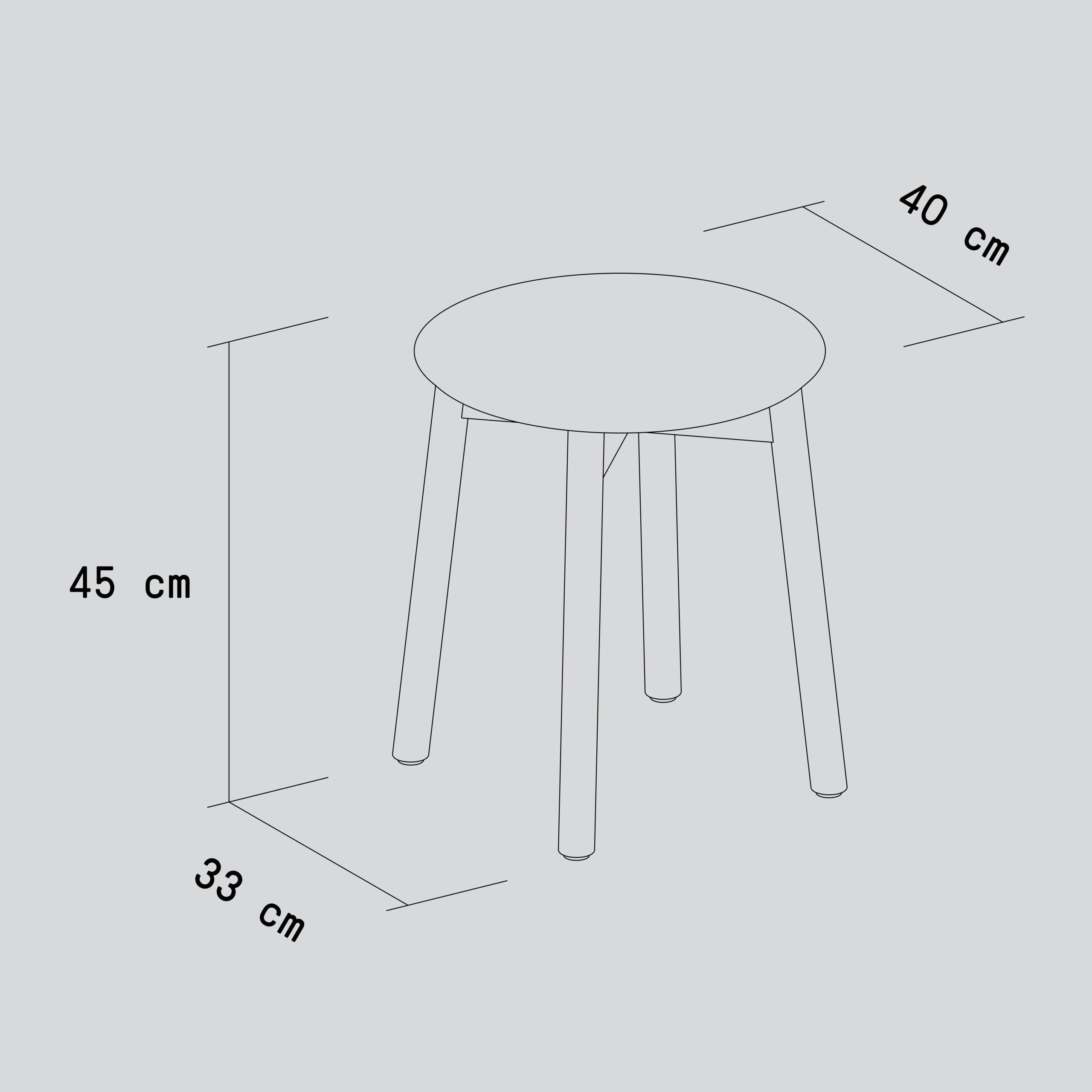 TIPTOE SSD full wood stool - eco-certified wood