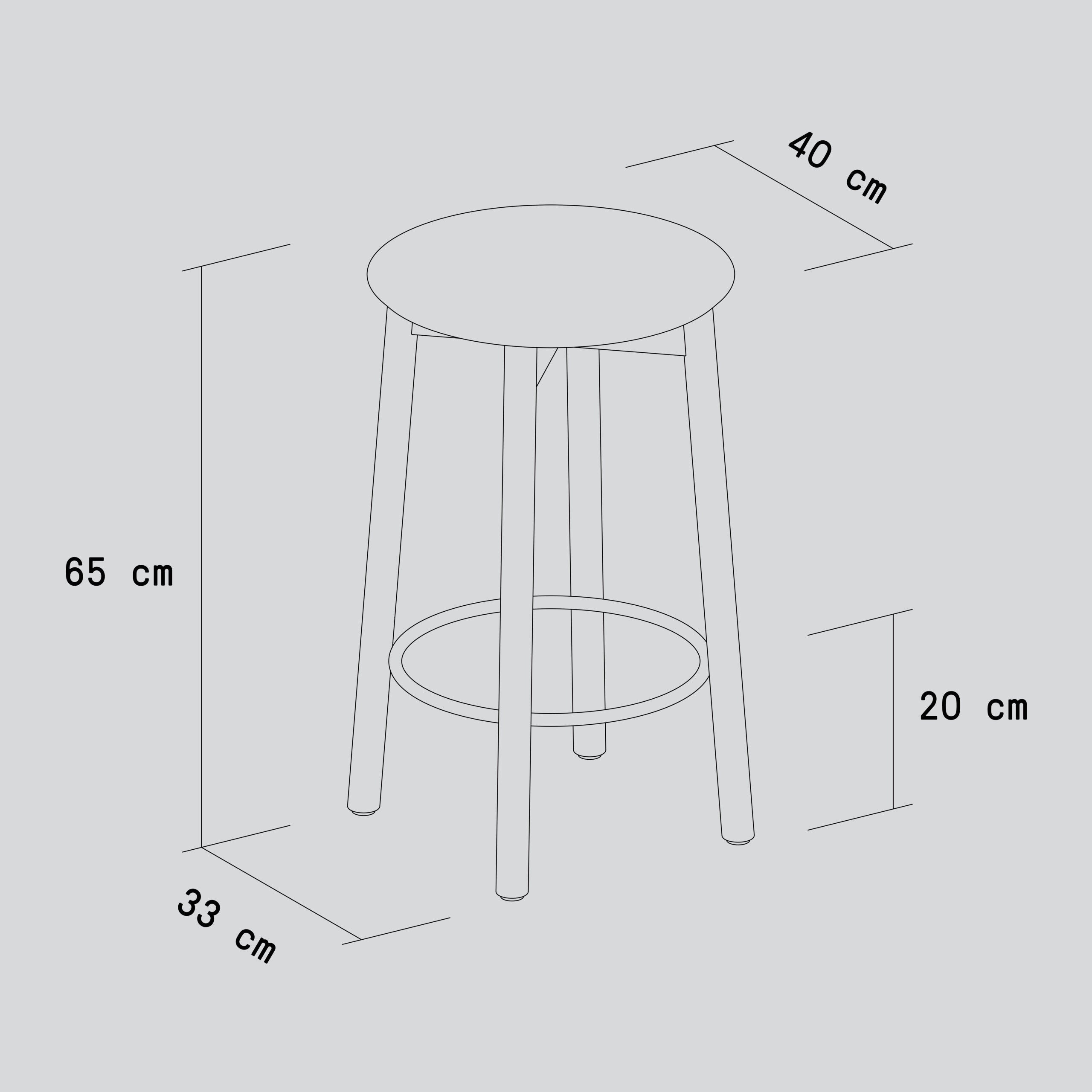 TIPTOE SSD full wood bar stool - eco-certified wood