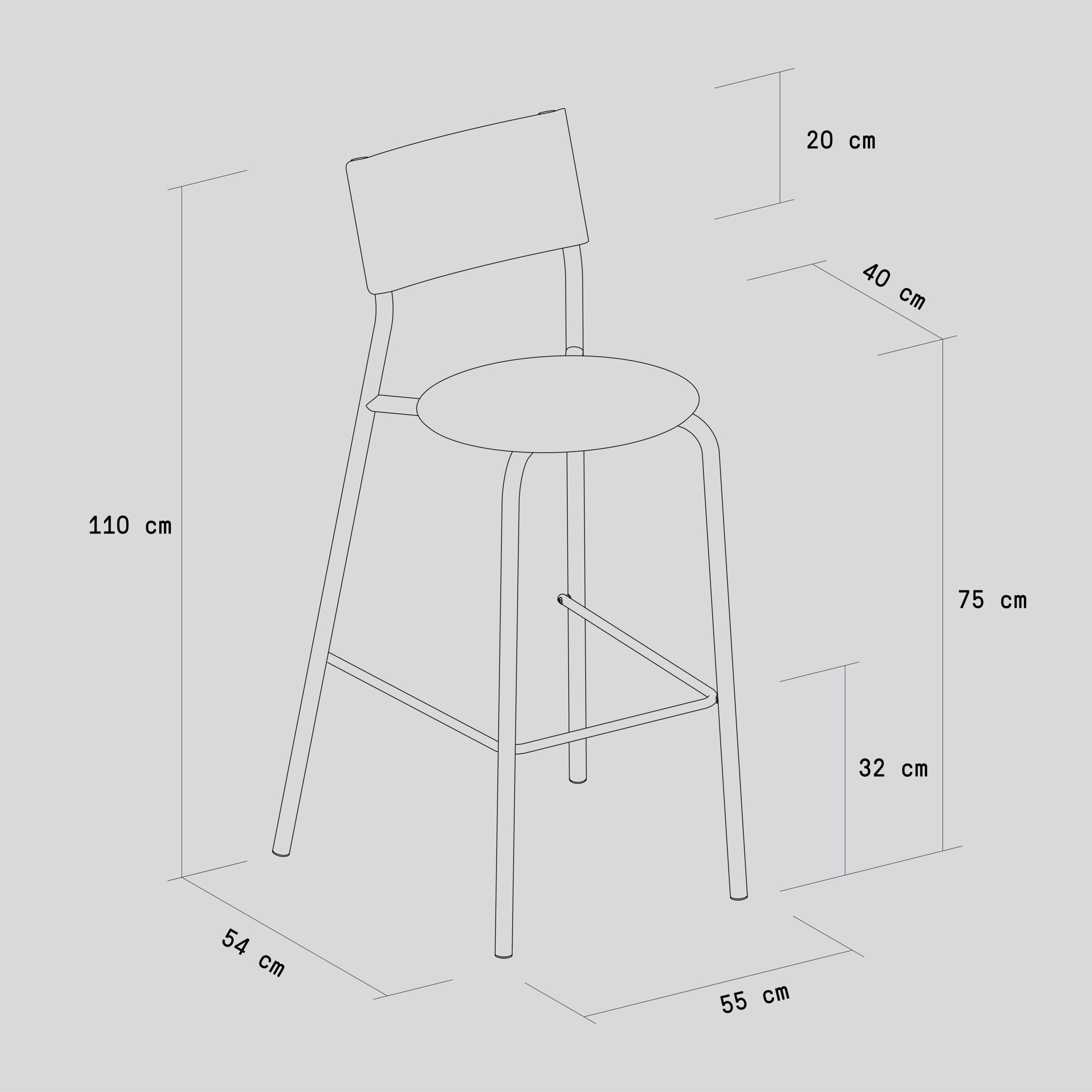 TIPTOE SSD bar chair - eco-certified wood