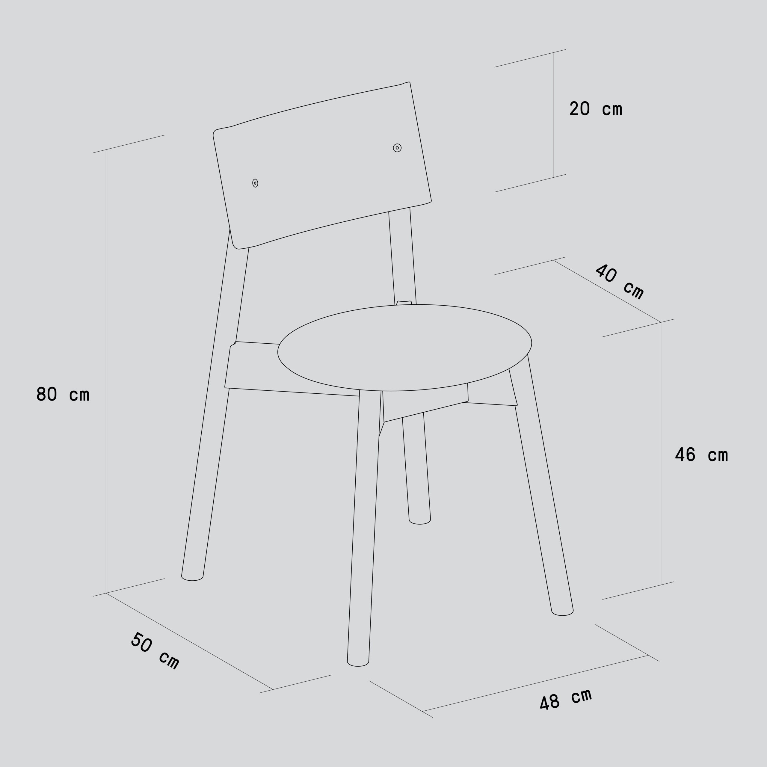 TIPTOE SSD full wood chair - eco-certified wood