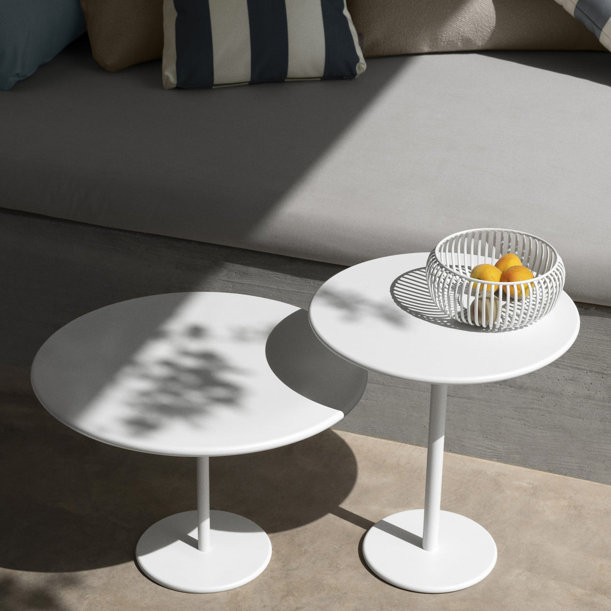 Blomus Stay Round Aluminum Outdoor Side Table - Pool and Patio Furniture