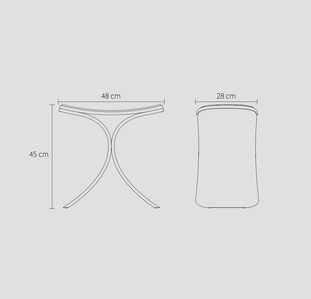 Gejst Luno Stool black oak/ black leather