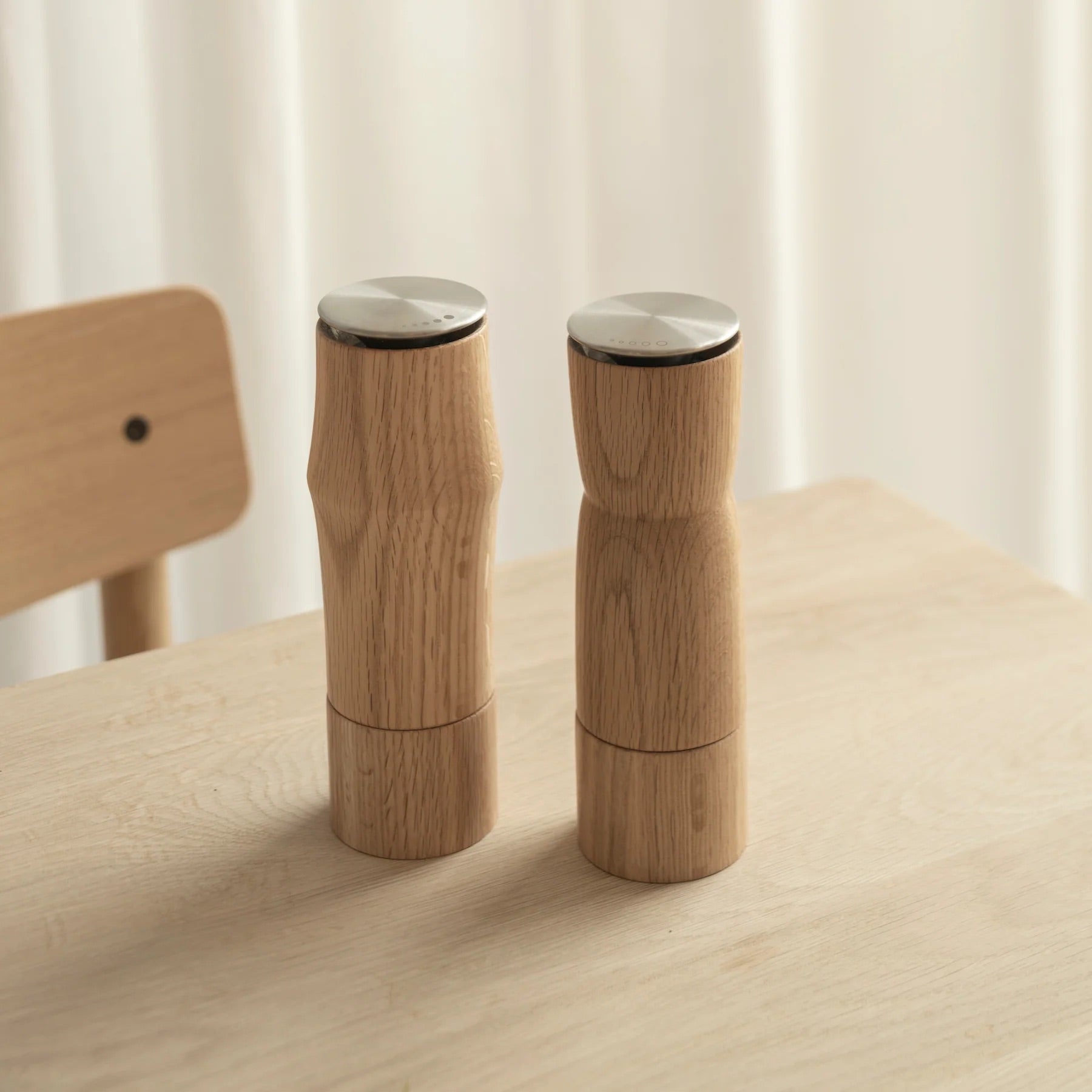 Stelton Storm Salt & Pepper Mill Set - Oak