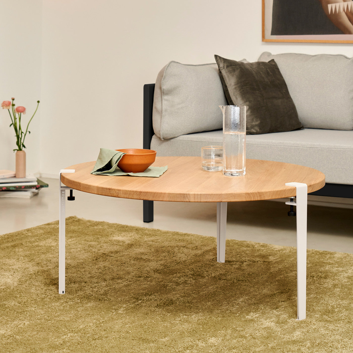 TIPTOE round coffee table diameter 90cm - solid oak