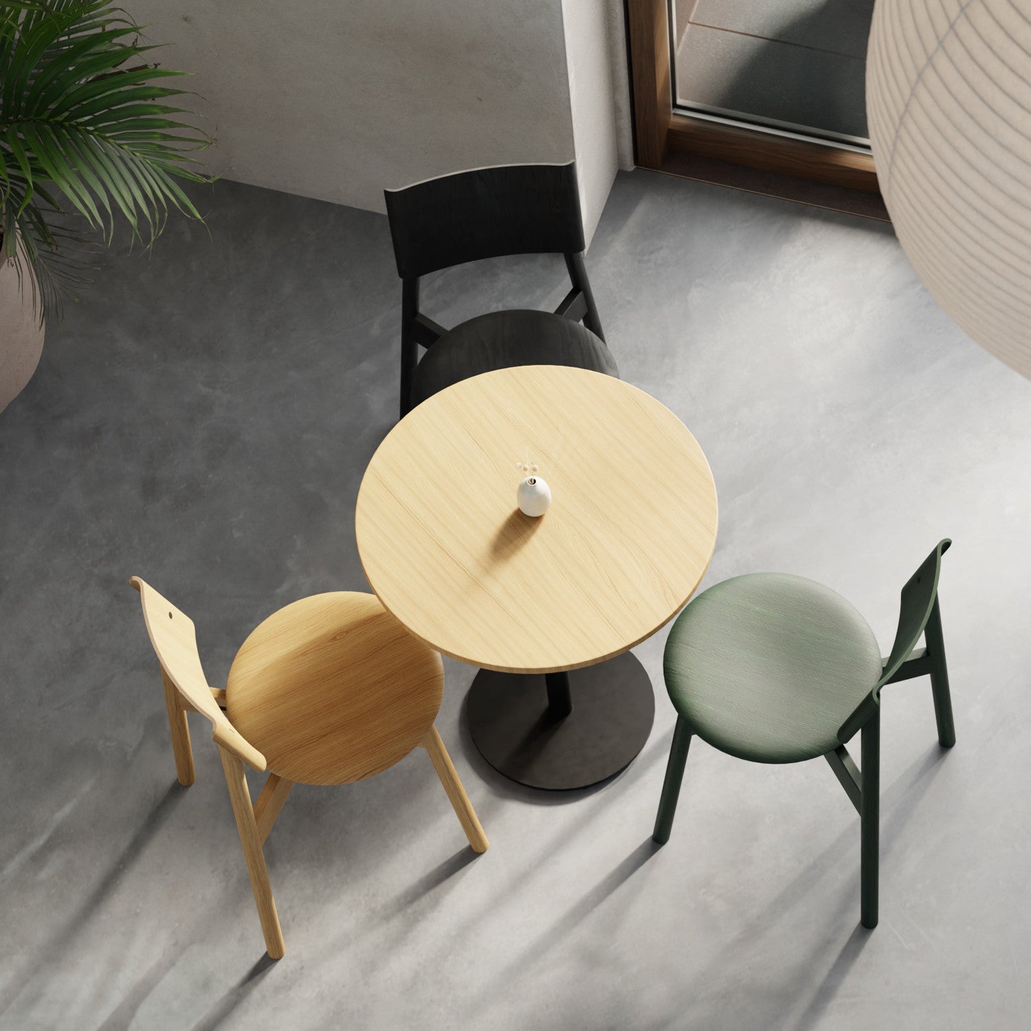 TIPTOE MOKA bistro table - solid oak