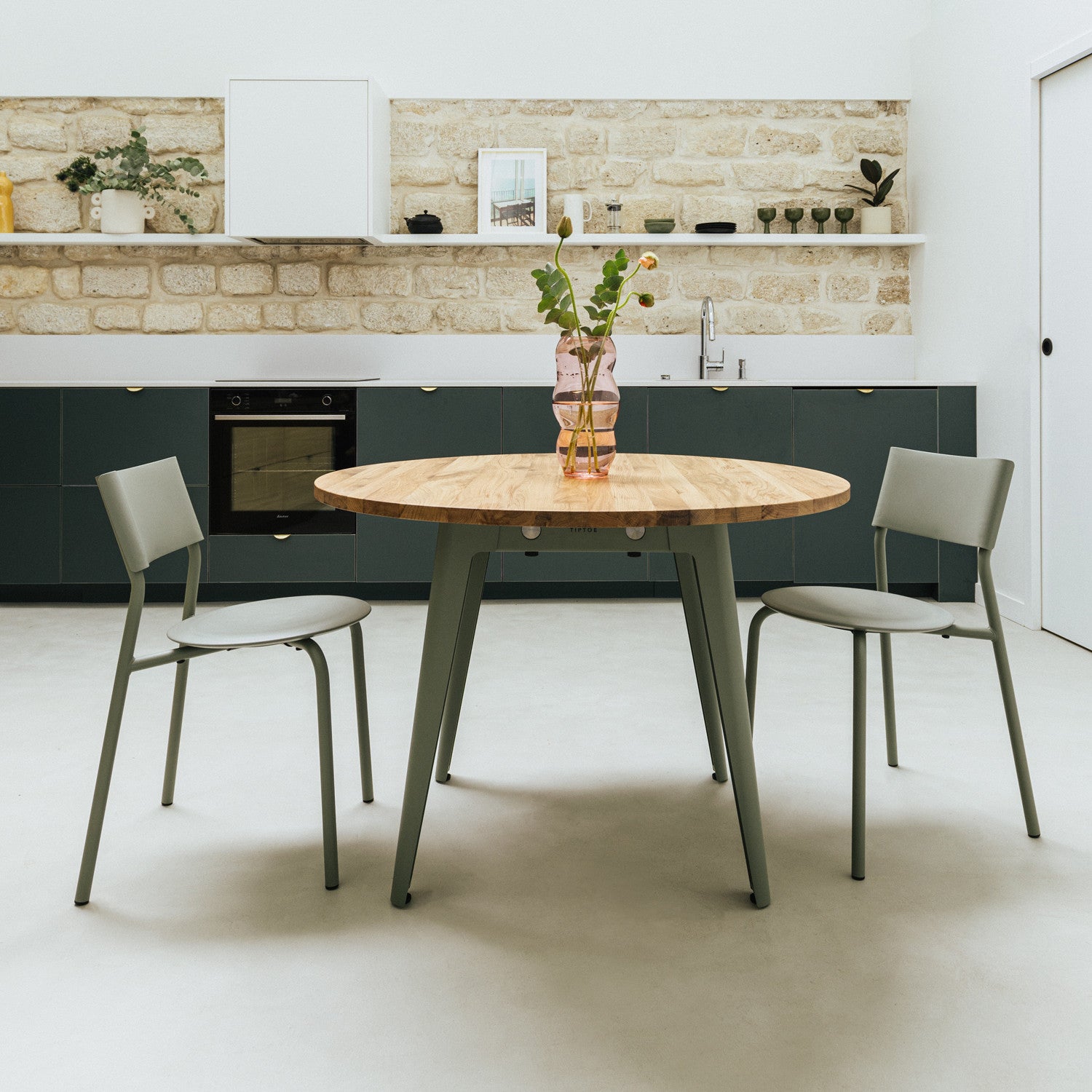 TIPTOE NEW MODERN round table diameter 110cm - reclaimed wood