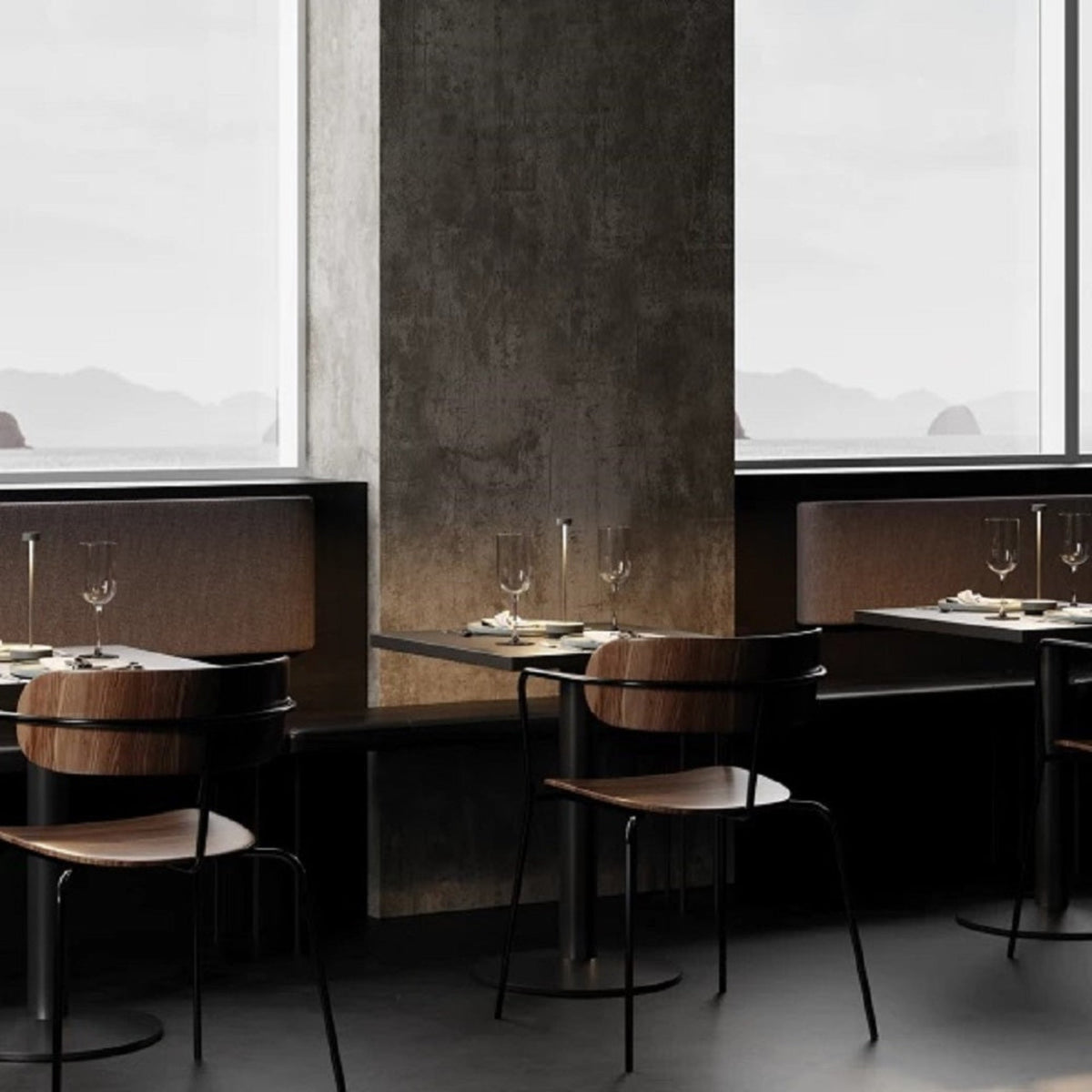 Blomus Turas Rechargable LED Mini Portable Indoor or Outdoor Table Lamp for Side Table, Bistro Table or Dining Table