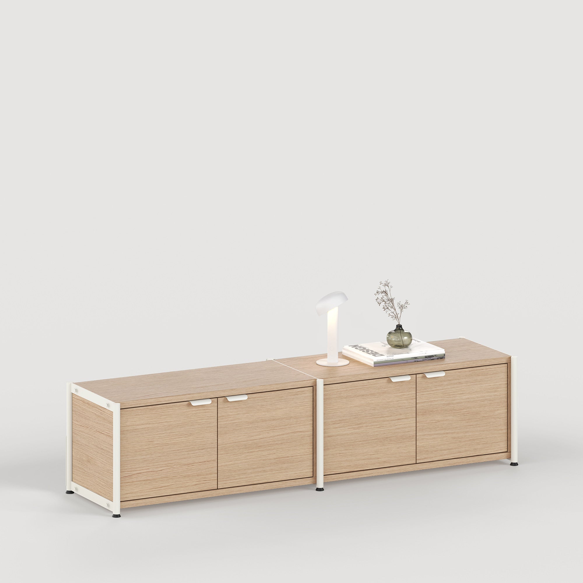 TIPTOE UNIT shelf - H40 to 50 x W164cm - eco-certified wood