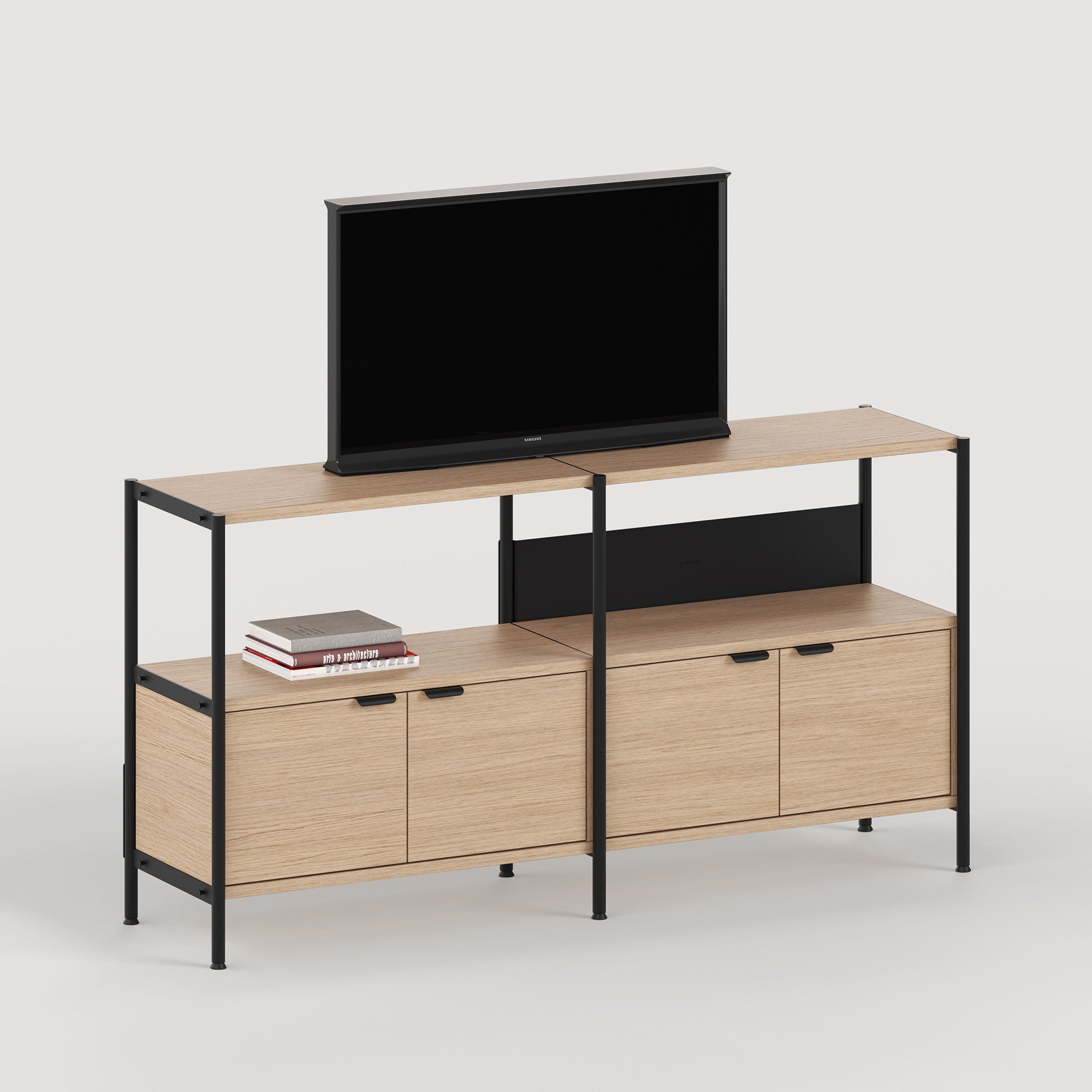 TIPTOE UNIT shelf - H75 to 85 x W164cm - eco-certified wood