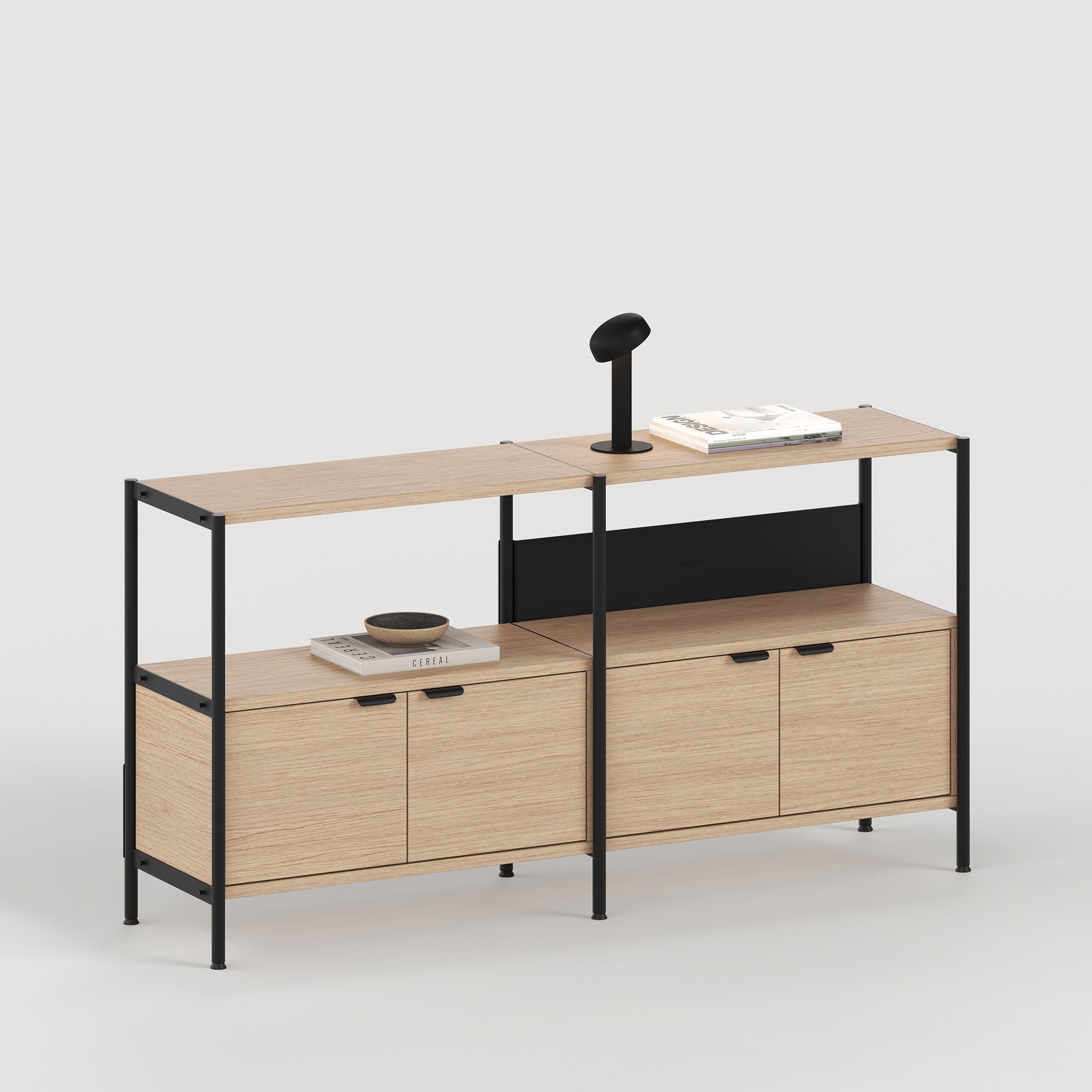 TIPTOE UNIT shelf - H75 to 85 x W164cm - eco-certified wood
