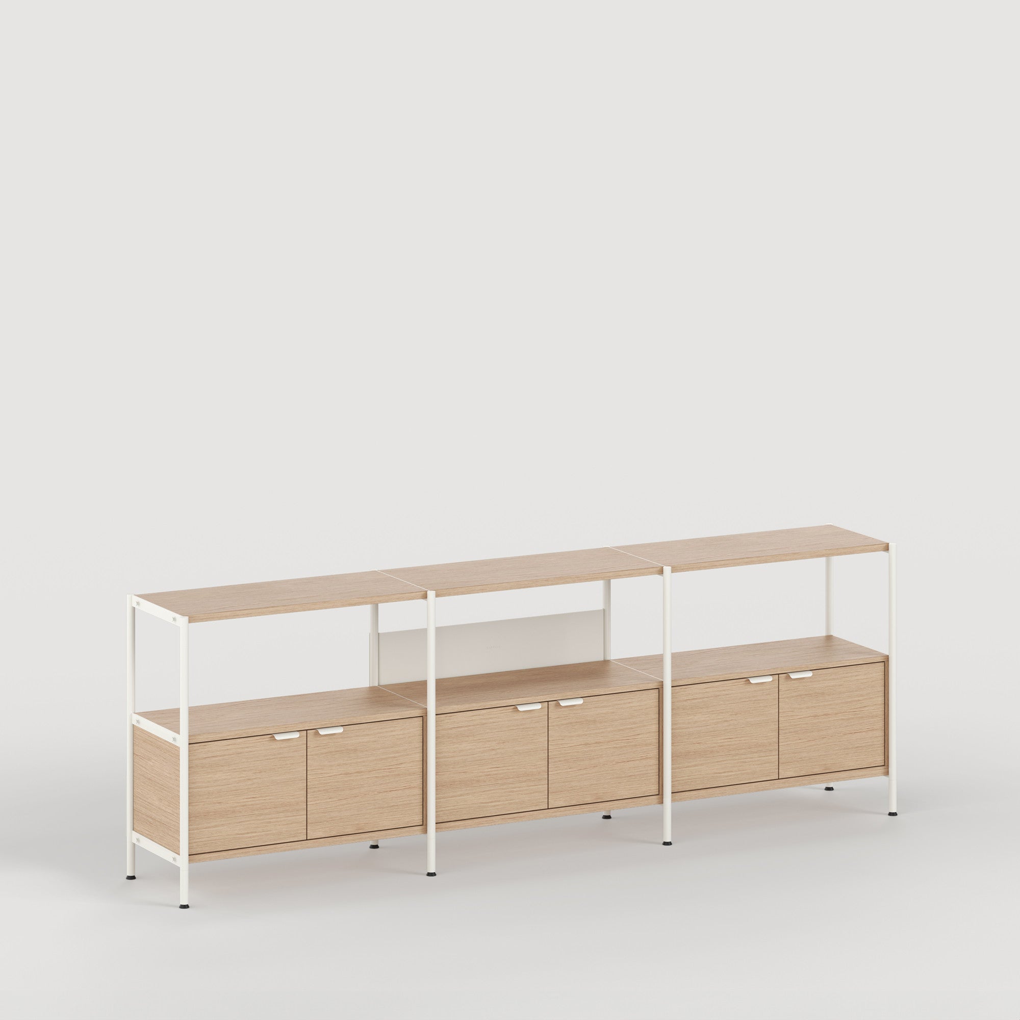 TIPTOE UNIT shelf - H75 to 85 x W244cm - eco-certified wood